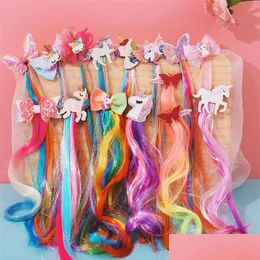 Hair Accessories Cosplay Wig Hair Band Fashion Butterfly Hairs Ornament Princess Children Ribbons Colored Headband Accessories 3 36Hs Dh5M9