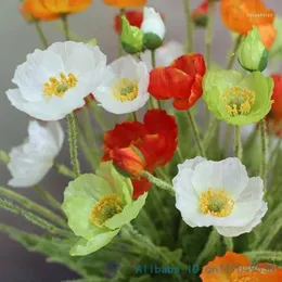 Decorative Flowers 1 PCS Beautiful Artificial Poppy Silk Home Wedding Decoration Gift F263