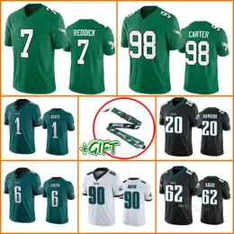 Özel Futbol Formaları Philadelphiaaglesmen 98 Jalen Carter 11 AJ Brown 6 Devonta Smith 1 Jalen Acı 62 Jason Kelce 2 Darius Slay Jr. 20 Brian Dawkins Kadın Jersey