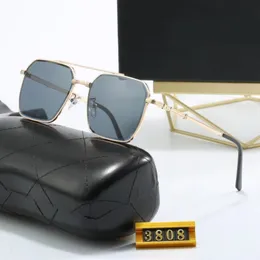 sunglasses men Luxury Designer Sunglasses womens Polarized Sunglasses for Women Small Fragrant Beach Street Photo mens sunglasses Metal Full Frame with Box