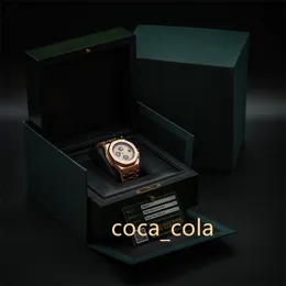 Роскошные мужские наручные часы, новый браслет из нержавеющей стали с сапфиром, водонепроницаемые мужские часы с хронографом 26470OR 18-каратного розового золота, кирпичного мяты