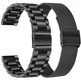 Ремешки для часов из нержавеющей стали для Garmin Forerunner 55 245 645M Smart Band, металлический браслет, ремни, подход S40 S12 S42 Correa