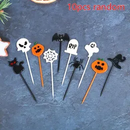 Forks 10pcs Mini Cartoon Kids Snack Cake Cake Satger