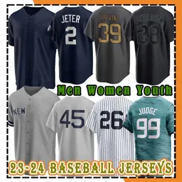 99 Aaron Judge Baseball 2 Derek Jeter Jerseys 45 Gerrit Cole Yankees Juan Soto Anthony Volpe Babe Ruth Mantle New Yorks Giancarlo Stanton DJ LeMahieu Anthony Rizzo