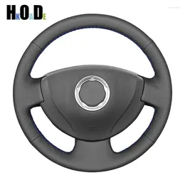 Steering Wheel Covers DIY Hand Sewing Artificial Leather Car Cover For Lada Largus Nissan Almera G15 Renault Logan 1 Sandero