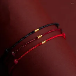 Charm Bracelets Meetvii 수제 짠 짠 작은 둥근 구슬 로프 남성 남자 남자 남자를 위해 행운으로 회전합니다.기도 보석 보석 선물