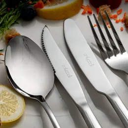 سكين المنزلية الفولاذ المقاوم للصدأ وشوكة شوكة شوكة ملعقة أوروبية على الطراز الأوروبي أدوات المائدة الغربية