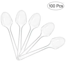 Spoons Mini Dessert Spoon Desert Tasting Appetizer Sampling Taster Clear Cake Silverware Cutlery Set Ice Cream