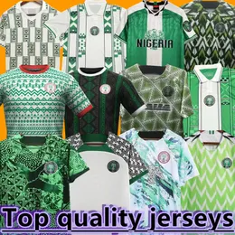 Nigeria Soccer Jerseys 2024 25 Home Away Football Shirts 18 19 22 OSIMHEN CHUKWUEZE SIMON LOOKMAN IHEANACHO MOFFI OKOCHA KANU Nigerian Men Uniforms Kits 94 96 98