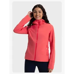 Lu Align Cross Chill Jacket Repelshell Back Support Cotovelo Caminhadas Jaqueta Rash Guard Suporte de cintura Yoga Lu Lemon LL 2024