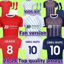 23 24 Jersey de futebol Nottingham GRABBAN Johnson Surridge 2023 Home Away Forest Awoniyi AMEOBI MIGHTEN KROVINOVIC Zinckernagel LINGARD Men Football Shirt Kids Kit