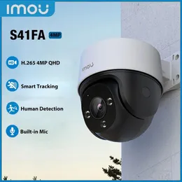 IMOUカメラS41FAポー4MP屋外スマートカラーナイトビジョンヒューマン検出モニタービルトインマイクIP66 CCTVサーベイランスIP