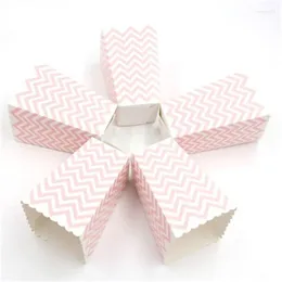 Present Wrap Paper Candy Popcorn Box/Cup Pink Blue Pastell Rainbow Birthday Baby Shower Table Seary