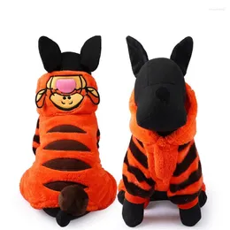 Vestuário para cães roupas para animais de estimação pequeno tigre casacos de inverno capuzes quentes para chihuahua trajes pequenos e grandes