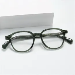 النظارات البصرية للرجال للنساء المصمم الرجعية NN-112 ورقة الأزياء النظارات المعدنية إطار مرونة تفصيلية على الطراز البيضاوي مضاد اللوحة العدسة مع مربع