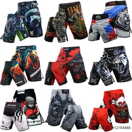 MMAパンツ印刷Muay Thai Shorts Fighting Boxing Boxing Shorts Fitness Sports Sparring Kickboxing Grappling Martial Arts Gear 240119