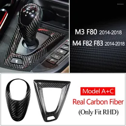 Interior Accessories For BMW M2 F87 M3 F80 M4 F82 F83 M5 F10 X5M F85 X6M F86 True Carbon Fiber Shifter Gear Shift Knob Head Cover Car