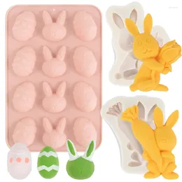 Baking Moulds 2024 Easter Cookies Silicone Mold Cute Egg Biscuit Chocolate Cutter Mould For Party Cake Decoration Bakeware