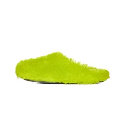 Tamancos chinelos de pele longa Fussbett cabeça deslizamento sandálias amarelo verde moda ourdoor indoor mens treinadores chinelos de praia botas chaussure luxe tamanho 35-45