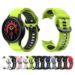 Bandas de relógio Banda de silicone para Samsung Galaxy 5 Acessórios 40mm 44mm 45mm Outdoor Sport Strap Pro