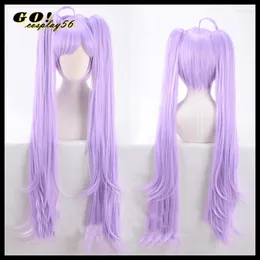 Parti Malzemeleri Pripara Manaka Laala Cosplay Wig Base Pigtails Cadılar Bayramı Rolü Işık Mor Uzun Saç