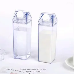Butelki z wodą 500 ml plastikowe przezroczyste mleko kartonowe butelki sok wielokrotnego użytku przezroczysty sport sport