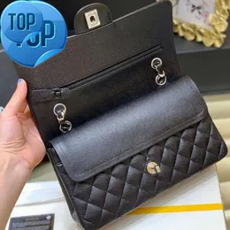 2023 10A Mirror Quality Classic Caviar Flap Bag Designer Women Cross Body Påsar A01112 Lyxiga designers axelhandväska 25,5 cm med låda C0