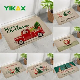 Carpets Christmas Entrance Door Mat Outdoor Carpet Doormat Santa Ornament Decoration For Living Room Home Xmas Decor Year