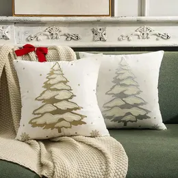 وسادة فاخرة عيد الميلاد تغطية زخرفية 45x45cm أخضر أريك