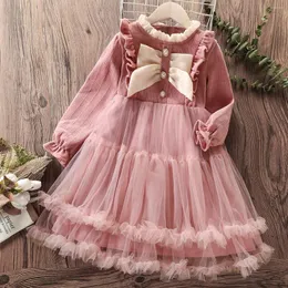 Girl Dresses Toddle Kids Lace Wedding For Girls Clothes Princess Baby Outfits Winter Long Sleeve Children Costumes 4 6 8 10 12 Years