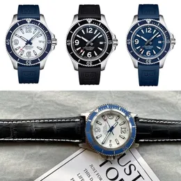 Alta qualidade superocean man Watch36 42 44 46mm cinto de aço de couro automático movimento mecânico de quartzo relógio de trabalho completo luxo w266L
