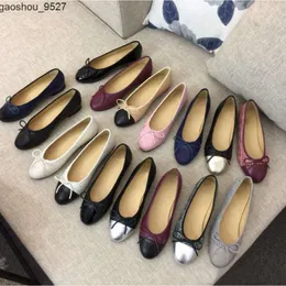 シャネリネスcclies chanelllieds channelllieds Shoes chanelshoelies cclies dance black and100 bow Shoe Spring Flat Autumn ShoesデザイナーCowhide女性