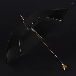 Guarda-chuvas Long Handle Guarda-chuva à prova de vento e à prova de chuva Veículo montado avançado negócio eletro galvanizado liga