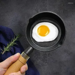 PANS MINI Nieprzestrzegał patelnia z płaskim dnem Omlet z uchwytem na przybory kuchenne Portalne małe jajka do gotowania narzędzie
