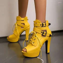 Sandals Women 2024 High Heels Shoes Platform Big Size 45 46 47 48 49 50 Design Peep Toe Leather Zapatos Mujer