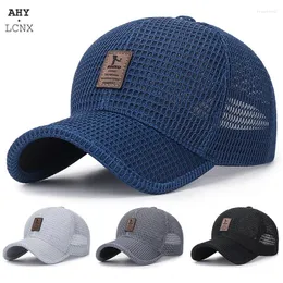 Cappellini da baseball Moda Estate Mesh Scava fuori Baseball per uomo Berretto esterno traspirante Visiera parasole regolabile da donna Cappello snapback a tesa larga da uomo