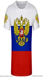 Rusya T Shirt Özel Yapım İsim Numarası Rus Sosyalist Tshirt Bayrağı Rusya CCCP USSR DIY Rossiyyskaya Ru Sovyetler Birliği Giysileri L5393576
