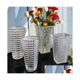 Vase Light Luxury Creative European Style Glass Vase Dry Flower Tabletop Ornament装飾用品テラリウム花瓶装飾dhngx