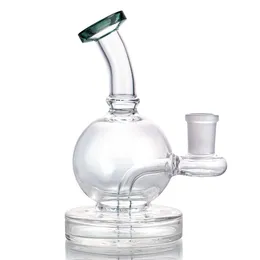 5,6 tum sfärisk typ klar glas mini vatten rör dab rigg för rökning av vattenpipa H4699