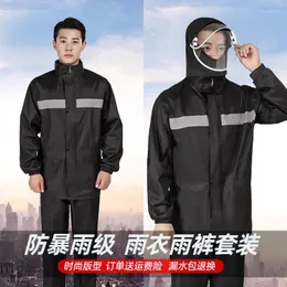 Regenmäntel Radfahren Regenmantel Regenhose Set Split Körperschutz Erwachsene Reflektierende Regenschutzkleidung Großhandel Outdoor Reisen