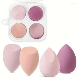 Makeup Brushes 4st Svamp Blender Set Dry and Wet Cosmetic Puffs Foundation Powder Puff Combined Portable Beauty Egg Tool