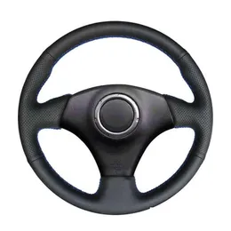 Steering Wheel Covers Handsewing Black Pu Artificial Leather Steering Wheel Ers For Rav4 Ca Matrix Mr2 Supra Voltz Caldina Mrs Corolla Dh7Pg