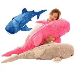 150 cm dimensioni giganti squalo giocattoli di peluche pesce di mare bambola di stoffa balena animali di peluche cuscino lungo regalo di compleanno per bambini ragazzo fidanzata 240122