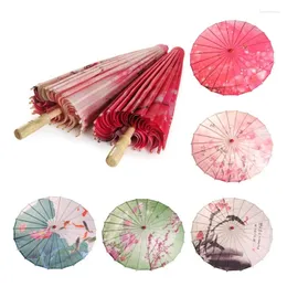 Guarda-chuvas 10 pcs estilo chinês seda mulheres guarda-chuva japonês flores de cerejeira antiga dança decorativa wb56