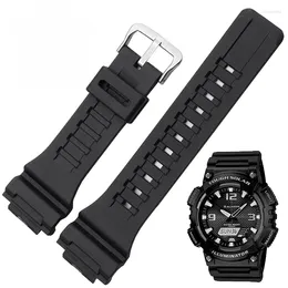 Uhrenarmbänder 18 mm Herren-Kautschukarmband für Casio AEQ-110W SGW-300H/400h AQ-S800W Wasserdichtes, atmungsaktives Silikonband-Zubehör