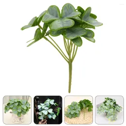 Dekorativa blommor Party Decors Fake Plant Flower Arrangement Bouquet Shamrock Picks Diy Silk Artificial Stems Indoor Plants