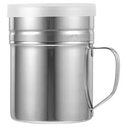 Set di stoviglie in acciaio inox, shaker per zucchero, spolverino, caffè al cioccolato, con barattolo per condimenti e coperchio