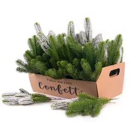 1020pc Christmas Pine Branches Decoration Artificial Fake Plant Needles Wreath DIY Xmas Tree Home Decor Year 240127