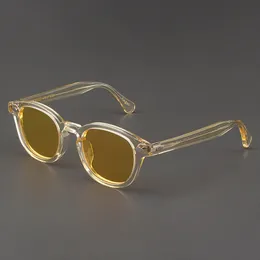 نظارة شمسية جوني ديب المستقطبة للرجال النساء الفاخرة العلامة التجارية Lemtosh Sun Glasses عتيقة أسيتات إطار سائق الظل Y240118