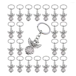 파티 호의 30pcs Guardian Angel Key Ring Favors Favors 펜던트 매력 웨딩 생일 베이비 샤워 장식